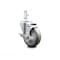Service Caster 4 Inch Gray Polyurethane Wheel Swivel 3/4 Inch Square Stem Caster with Brake SCC-SQ20S414-PPUB-GRY-TLB-34 - alternate 1